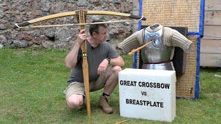 1250 lb Great Horn Composite Crossbow vs Breastplate