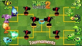 Tournament 24 PEA Plants Vs All Zombies - Who Will Win? - Pvz 2 Plant vs Plant