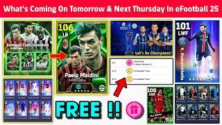 What Is Coming On Tomorrow & Next Thursday In eFootball 2025 Mobile !! Epic Paolo Maldini & Coins 