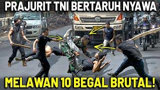 RELA MATI DEMI WARGA! Anggota TNI Lawan 10 Begal Brutal, Preman Kabur Ketar-ketir Kabur Ketakutan