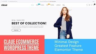 Clean Minimal eCommerce Website | Claue Elementor WooCommerce WordPress Theme