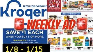 KROGER AD PREVIEW 1/8-1/15 MEGA SAVINGSBUY 5 SAVE $5$1 RICE A RONI & MORE