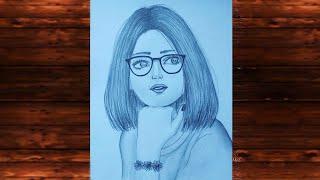 How to draw a Girl with Glasses/Face drawing/Как нарисовать девушку в очках!!!