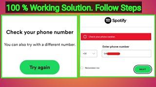 How to solve check phone number In spotify ? #1 Fully Solved
