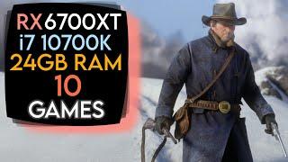 RX 6700 XT + I7 10700K & 24GB Ram | 10 Games Test !