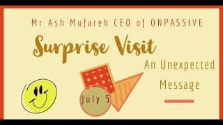 Surprise Visit By Ash Mufareh CEO of ONPASSIVE At A Public Webinar