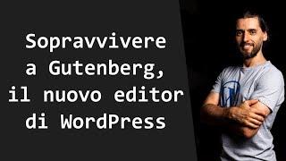 Sopravvivere a Gutenberg, il nuovo editor di WordPress, usarlo o disabilitarlo?