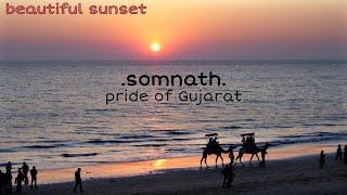 Beautiful sunset at Somnath beach, somnath Gujrat near somnath temple