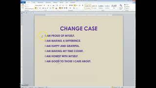 Change case in Microsoft word 2010 || Uppercase, lowercase and sentence case