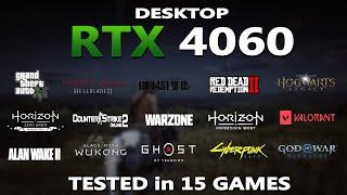 DESKTOP RTX 4060 GAMING BENCHMARK TEST in 2024 | Tested in 15 Games | Intel i5 12400F + RTX 4060 |