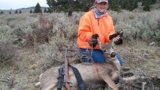 Alaynna gutting her first deer