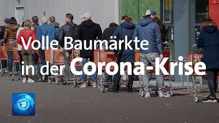 Volle Baumärkte in der Corona-Krise