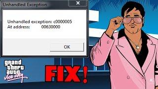 GTA Vice City Unhandled exception Fix