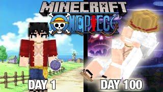 I Survived 100 Days in Minecraft As Gear 5 Luffy!