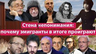 Почему либералы-эмигранты столь самоуверенны, но в итоге обязательно проиграют