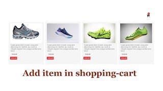 Add or store item in shopping cart or basket using css and javascript