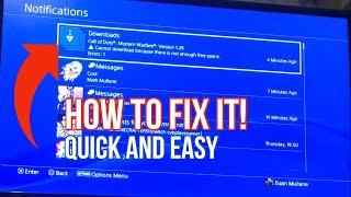 Quick and Easy Fix! COD MODERN WARFARE - Not enough Storage Space Error on New Update