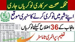 Health department jobs 2022||New requirements of government jobs 2022||Government jobs in 2022