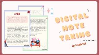 DIGITAL NOTE TAKING | How I Take Digital Notes Using Canva on My Laptop