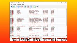 How to Easily Optimize Windows 10 Services
