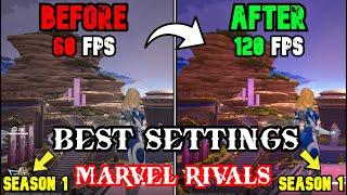  MARVEL RIVALS: Dramatically increase performance / FPS with any setup! *Best Settings* SEASON1️