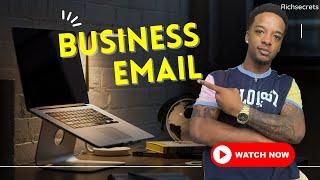How to create a professional business email step by step