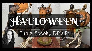 Halloween DIYs Pt 1 ~ Rustic Cute & Creepy Decor ~ Dollar Tree Transformation ~ One of a Kind!