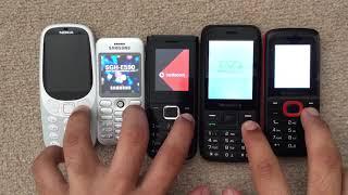 Nokia 3310 (2017) vs Samsung E590 vs ZTE S751 vs Pictor vs Ayasha - Startup and Shutdown Speed Test