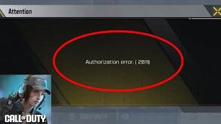 fix call of duty mobile authorization error problem solve