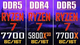 RYZEN 7 7700 vs RYZEN 7 5800X3D vs  RYZEN 7 7700X // PC GAMES BENCHMARK TEST ||