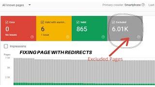 How to Fix Page With Redirect on Google Search Console Excluded Pages Coverage Report