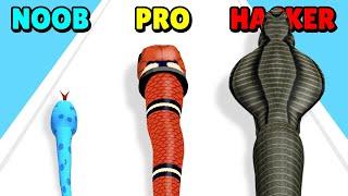 NOOB vs PRO vs HACKER in Snake Evolution Run 3D