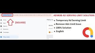 How to remove Admob ad limit issue 2023 [SOLVED] [ENGLISH]