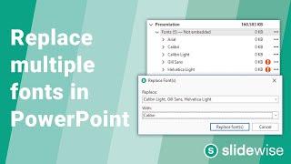 How to replace multiple fonts in PowerPoint at once