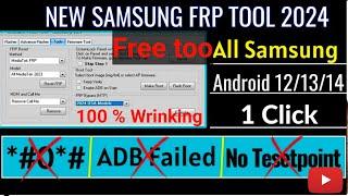 Samsung Frp Tool  All Samsung Android 11 12 13 Frp Bypass| Adb enable Failed Fixed| No *#0*# 2024