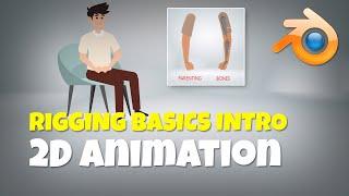 A Basic Rigging Introduction using Parenting & Bones (Armature). Blender Grease Pencil tutorial.