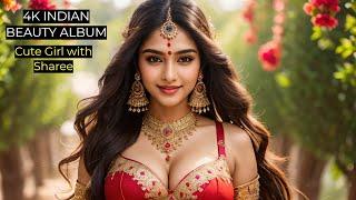 Woman in Indian Traditional Short Saree | Elegant & Timeless Fashion | Indian Beauty LB