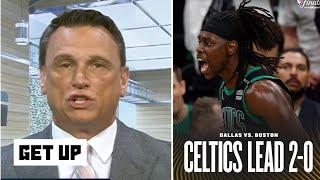 GET UP | "Mavs are DONE!" - Tim Legler GOES CRAZY to Celtics take down Mavericks 105-98 for 2-0 lead