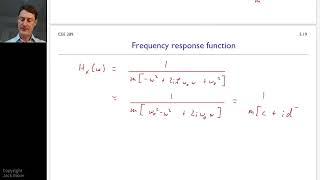 Random vibrations lecture 5c, Frequency response functions