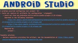 Declare repository providing the artifact.. (SOLVED) android studio