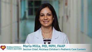 Meet Maria Milla MD, MPH, FAAP - Nicklaus Children's Pediatric Care Centers