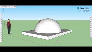 Draw a Dome in Sketchup with Follow Me Tool