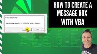 How to Create a Message Box with VBA Excel 2019