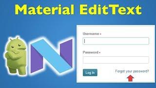 14 Android Material Design- Android EditText Username and Password 1/3