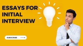 Most Important Essays For Initial Interview #pmapreparation