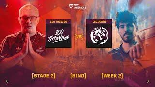 100 Thieves vs Leviatán - VCT Americas Stage 2 - W2D2 - Map 1