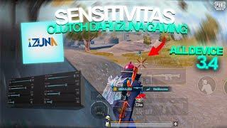 SENSITIVITAS PUBG MOBILE TERBAIK 2024  SENSI IZUNA GAMING PUBG TERBARU UPDATE 3.4 (NO RECOIL)