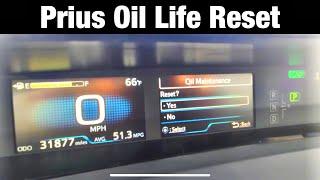 2021 Toyota Prius How to Reset Oil Maintenance Reminder