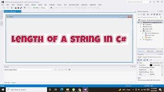 how to find length of a string in c# | string length in c#