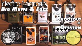 Electro Harmonix Fuzz/Big Muff Shootout + Opinion (Green Russian, Ram's Head, Op Amp, Triangle...)